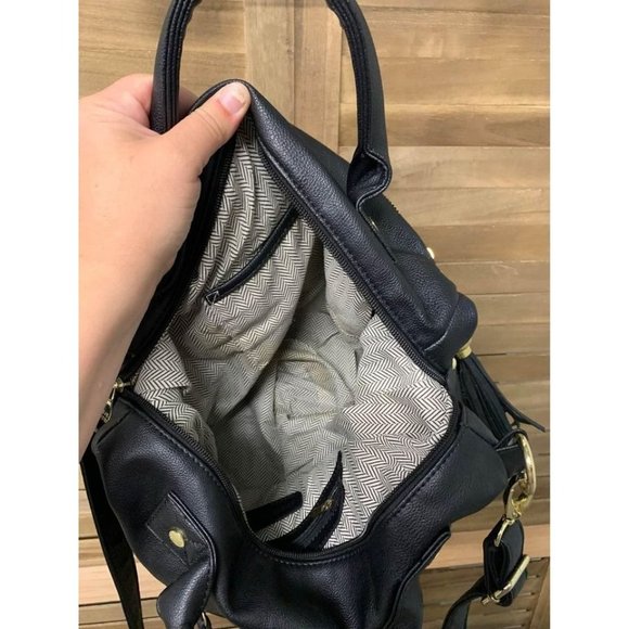 Steve Madden Black Satchel Purse - Picture 5 of 6